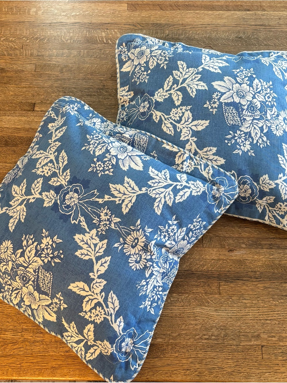 French Country Cottage English Farmhouse Paris Blue & White Toile Pillows - Picture 2 of 10